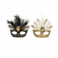 Підвіска Маска пластикова в асортименті 16см - Фото