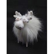 ФІГУРА ОЛЕНЬ З ХУТРОМ 17,5 СМ - Фото