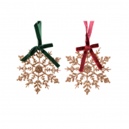 Підвіска Сніжинка в асортименті 10см - Фото