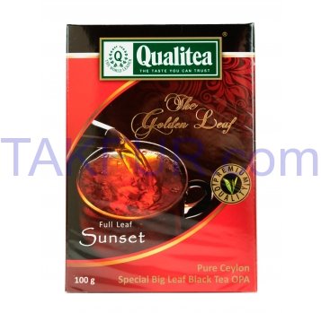 Чай Qualitea The Golden Leaf Sunset черн байх крупнол 100г - Фото
