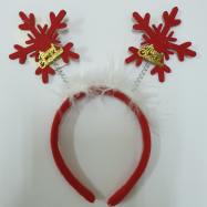 ОБРУЧ СВЯТКОВИЙ, 20*17 СМ : СНІЖИНКИ - Фото