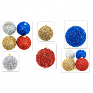 Шар елочный Ежик 60мм в ассортименте пластик - Фото