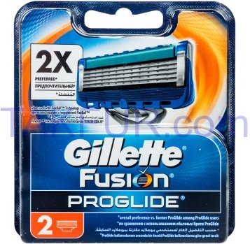 Кассеты для бритья Gillette Fusion ProGlide сменные 2шт - Фото