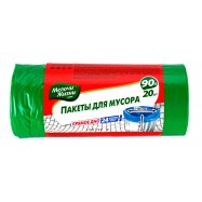 Пакеты Мелочи Жизни для мусора прямое дно 70х94см 90л 20шт - Фото