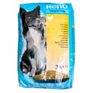 Корм для взрослых собак Reno сухой с мясом птицы 3кг - Фото