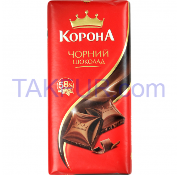 Шоколад Корона черный 90г - Фото