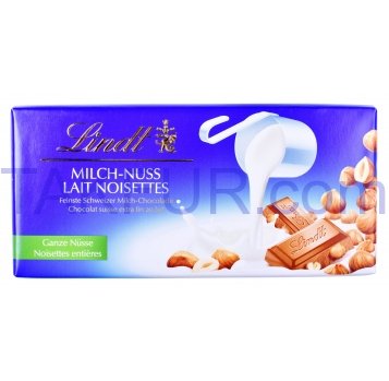 Шоколад Lindt Milch-Nuss Lait Noisettes с лесном орехом 100г - Фото