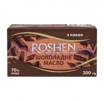 Масло Roshen Шоколадное сладкосливочное с какао 70% 200г - Фото