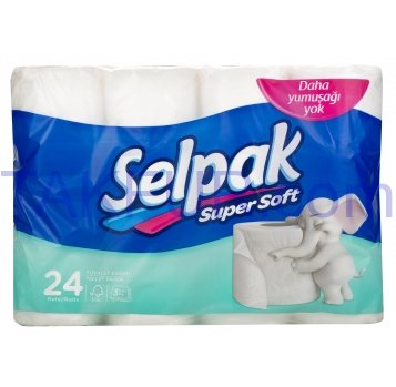 Бумага туалетная Selpak Super Soft трехслойная 24шт - Фото