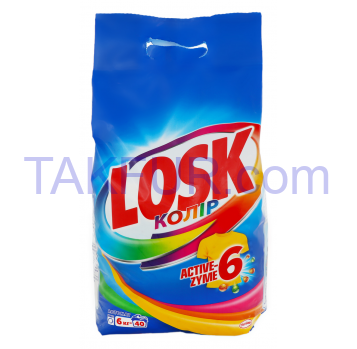 Порошок стиральный Losk Active-Zyme 6 Color автомат 6кг - Фото