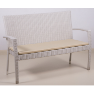 TARRINGTON HOUSE ЛАВКА РОТАНГОВА З ПОДУШКОЮ : БІЛИЙ - Фото