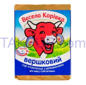 Сыр плавленый Весела Корівка сливочный с витаминами 46% 90г - Фото