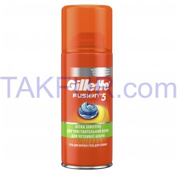 Гель для бритья Gillette Fusion для чувствительной кожи 75мл - Фото