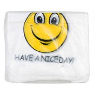 Пакеты полиэтиленовые Майка белые с рисунком 100шт - Фото