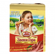 Сир плавленый Звени Гора порционный со вкусом бекона 45% 75г - Фото