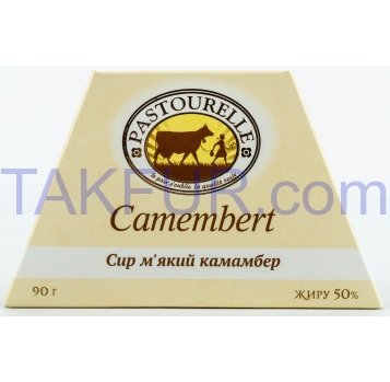 Сыр Pastourelle Camembert мягкий 50% 90г - Фото