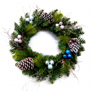 Вінок Tarrington House з декором Frost 45см - Фото