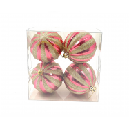 ТН НАБІР КУЛЬ 80ММ 4 ШТ : МАЛИНОВИЙ - Фото