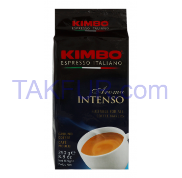 Кофе Kimbo Aroma Intenso натуральный жареный молотый 250г - Фото