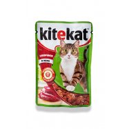 Корм для котов Kitekat с говядиной в желе 100г - Фото