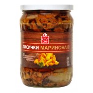Грибы лисички Fine Life маринованные 530г стеклянная банка - Фото