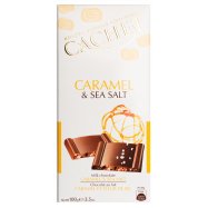 Шоколад Cachet с кусочками карамели и Флер де Сель 100г - Фото