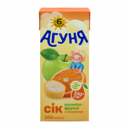 Сок Агуня Мультифрукт для детей от 6-ти месяцев 200мл - Фото
