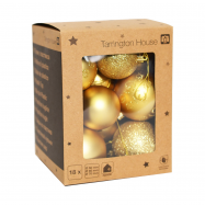 Набір куль Tarrington House Mix золотий 18 пр 50-70мм - Фото