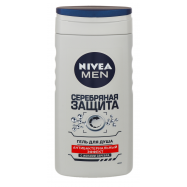 Гель для душа Nivea Men Серебр защит Антибактер эффект 250мл - Фото