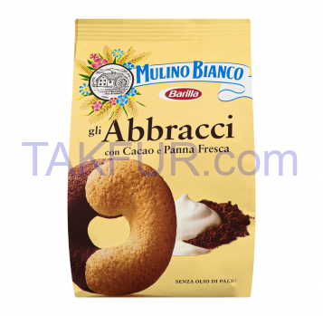 Печенье Mulino Bianco Abbracci с какао и сливками 350г - Фото