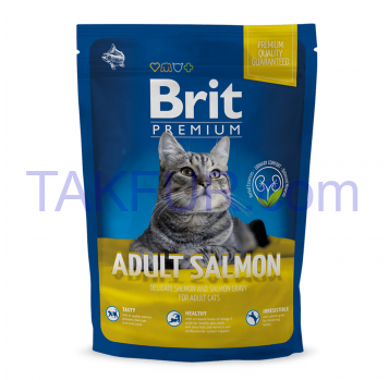 Сухой корм для кошек Brit Premium Cat Adult лосось 1,5кг - Фото