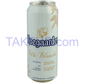 Пиво Hoegaarden White светлое нефильтр жестяная банка 0.5л - Фото