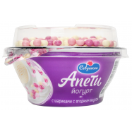 Йогурт Савушкин Апети Пломбир и рисовые шарики 5% 105г - Фото