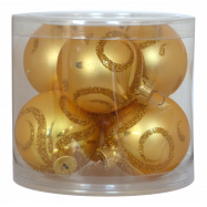 Набор шаров диаметром 60мм с узорным рисунком, уп.6 - Фото