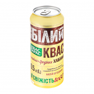 КВАС ТАРАС КВАС ХЛІБНИЙ БІЛИЙ Ж/Б 0,5Л. - Фото
