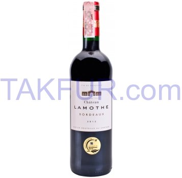 Вино Château Lamothe Bordeaux сухое красное 14,5% 0,75л - Фото