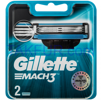 Кассеты для бритья Gillette Mach3 сменные 2шт - Фото