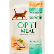 Корм консервированный Optimeal с кроликом в белом соусе 85г - Фото
