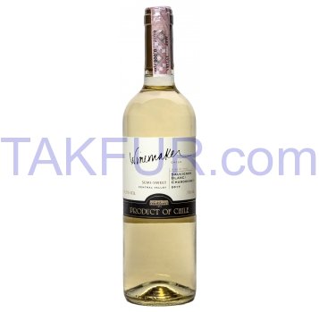 Вино Winemaker Chile Sauvignon Blanc белое п/сл 11,5% 0,75л - Фото