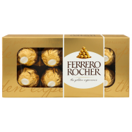 Конфеты Ferrero Rocher вафельные молоч шокол с нач и ор 100г - Фото