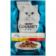 Корм Purina Gourmet Курица и говядина мини филе д/кошек 85г - Фото