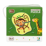 Пазл Dodo Дикие животные №300153 2-3-4 элемента 1шт - Фото