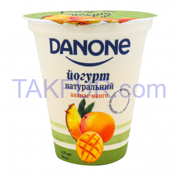 Йогурт Danone Ананас-манго 2.5% 260г - Фото