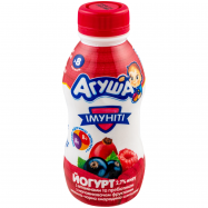 Йогурт Агуша Иммунит малина-черная смород-шиповник 2,7% 200г - Фото