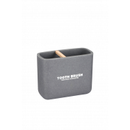 СТАКАН ДЛЯ ЗУБ.ЩІТОК DAKAR СІРИЙ - Фото