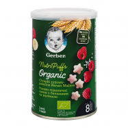 Снеки Gerber рисово-пшеничные с бананами и малиной 35г - Фото