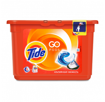 Средство моющее Tide GoPods Альпийская Свежесть капсулы 15шт - Фото