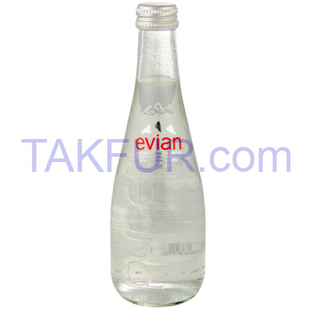 Вода Evian минеральная в стекле New 0,33л - Фото
