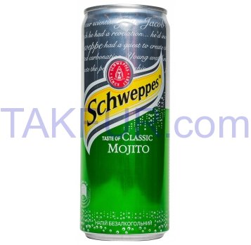 Напиток Schweppes Классическ Мохито б/алк сильног 330мл ж/б - Фото