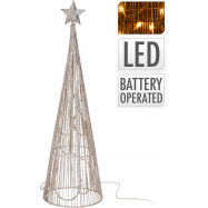 ЯЛИНКА КОНУС ЛЕД ГЛІТЕР 40СМ БАТАР : ЗОЛОТА - Фото